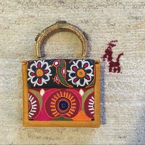 VINTAGE NEIMAN MARCUS BOHO MINI TOP HANDLE BAG!